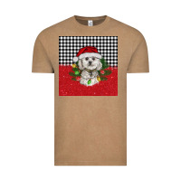 Vintage Coffee Christmas Bichon frise dog Vintage Tee - BarkalooDesign