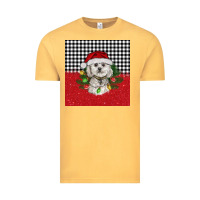 Vintage Mustard Christmas Bichon frise dog Vintage Tee - BarkalooDesign