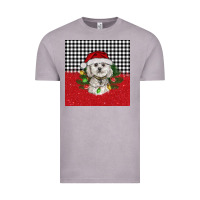 Vintage Zinc Christmas Bichon frise dog Vintage Tee - BarkalooDesign