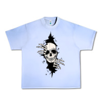 Grape Ice skull in the wall file Urban Heavy Tee - MaliasSmallBusiness