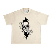 Sandshell skull in the wall file Urban Heavy Tee - MaliasSmallBusiness
