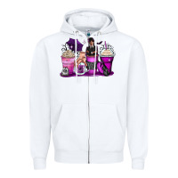 White wednesday coffee cups Zipper Hoodie - Zillion Design Studio