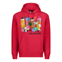 Cardinal teacher life pencils Premium Hoodie - MaliasSmallBusiness