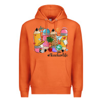 Carrot teacher life pencils Premium Hoodie - MaliasSmallBusiness