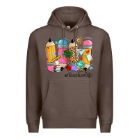 Coffee teacher life pencils Premium Hoodie - MaliasSmallBusiness
