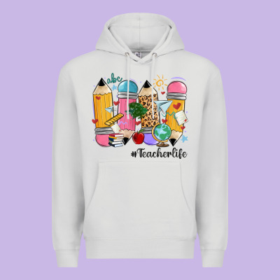 Teacher Life Pencils Premium Hoodie Designed By Maliassmallbusiness