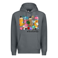 Rock teacher life pencils Premium Hoodie - MaliasSmallBusiness