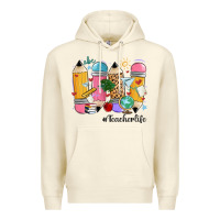 Sandshell teacher life pencils Premium Hoodie - MaliasSmallBusiness