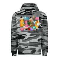 Slate Camo teacher life pencils Premium Hoodie - MaliasSmallBusiness