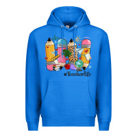 True Royal teacher life pencils Premium Hoodie - MaliasSmallBusiness