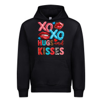 Black xo xo hugs and kisses Urban Hoodie - NancyCooperArtShop