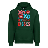 Forest Green xo xo hugs and kisses Urban Hoodie - NancyCooperArtShop
