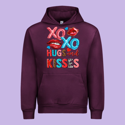 Xo Xo Hugs And Kisses Urban Hoodie Designed By Nancycooperartshop
