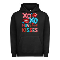 Pigment Black xo xo hugs and kisses Urban Hoodie - NancyCooperArtShop