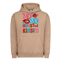 Pigment Burro xo xo hugs and kisses Urban Hoodie - NancyCooperArtShop