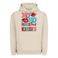 Pigment French Oak xo xo hugs and kisses Urban Hoodie - NancyCooperArtShop