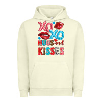 Pigment Pistachio xo xo hugs and kisses Urban Hoodie - NancyCooperArtShop