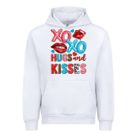 White xo xo hugs and kisses Urban Hoodie - NancyCooperArtShop