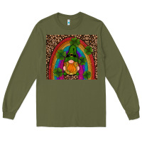 Army Green st patricks day gnomes shamrock rainwow Long Sleeve Tee - RanaPortraitStore