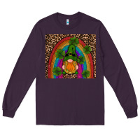 Plum st patricks day gnomes shamrock rainwow Long Sleeve Tee - RanaPortraitStore