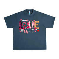 Midnight Navy love nurse valentines day Urban Heavy Tee - MaliasSmallBusiness