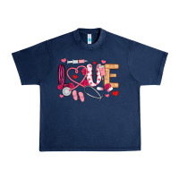 Navy love nurse valentines day Urban Heavy Tee - MaliasSmallBusiness