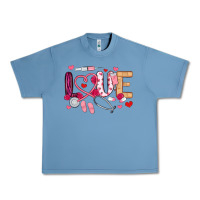 Pebble Blue love nurse valentines day Urban Heavy Tee - MaliasSmallBusiness