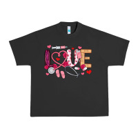 Pigment Black love nurse valentines day Urban Heavy Tee - MaliasSmallBusiness