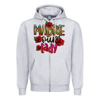 Heather Grey madre our lady Zipper Hoodie - CTS Tumbler Store