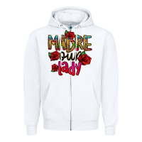 White madre our lady Zipper Hoodie - CTS Tumbler Store