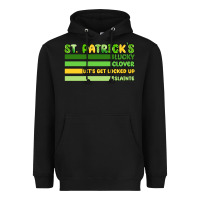 Black st. patricks lucky clover  artiststas Heavyweight Hoodie - Artiststas