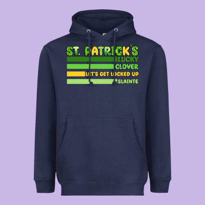 St. Patricks Lucky Clover  Artiststas Heavyweight Hoodie Designed By Artiststas