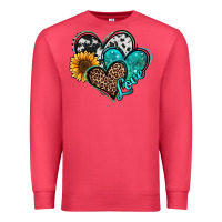 Cardinal turquoise sunflower hearts Premium Sweatshirt - Jasminsmagicworld