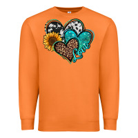 Carrot turquoise sunflower hearts Premium Sweatshirt - Jasminsmagicworld