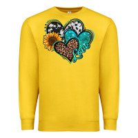 Lemon turquoise sunflower hearts Premium Sweatshirt - Jasminsmagicworld