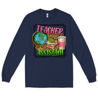 Navy teacher assistant Long Sleeve Tee - texasbilliewilder