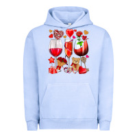Pigment Grape Ice valentines day wine glasses Urban Hoodie - NancyCooperArtShop