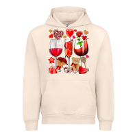 Sandshell valentines day wine glasses Urban Hoodie - NancyCooperArtShop
