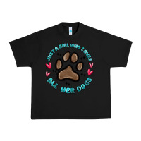 Black just a girl who loves all her dogs Urban Heavy Tee - MaliasSmallBusiness