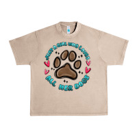 French Oak just a girl who loves all her dogs Urban Heavy Tee - MaliasSmallBusiness