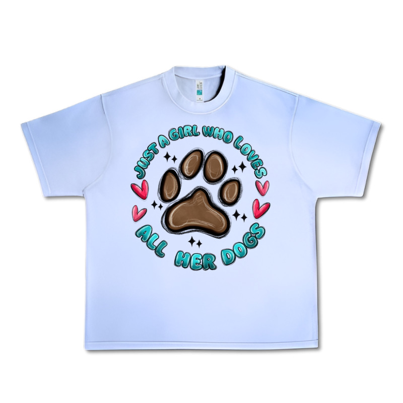 Just A Girl Who Loves All Her Dogs Urban Heavy Tee by MaliasSmallBusiness | Teevron