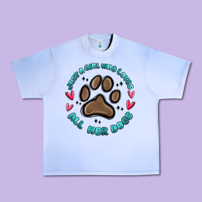 Urban Heavy Tee just a girl who loves all her dogs