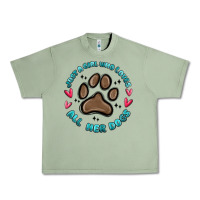 Oil Green just a girl who loves all her dogs Urban Heavy Tee - MaliasSmallBusiness