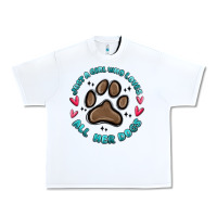 White just a girl who loves all her dogs Urban Heavy Tee - MaliasSmallBusiness