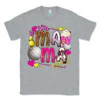 Heather Grey mama volleyball with popcorn Classic Tee - texasbilliewilder