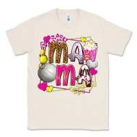 Natural mama volleyball with popcorn Classic Tee - texasbilliewilder