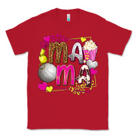 Red mama volleyball with popcorn Classic Tee - texasbilliewilder