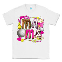 White mama volleyball with popcorn Classic Tee - texasbilliewilder