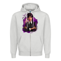 Dove Grey wednesday Zipper Hoodie - Zillion Design Studio