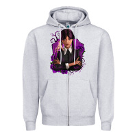Heather Grey wednesday Zipper Hoodie - Zillion Design Studio